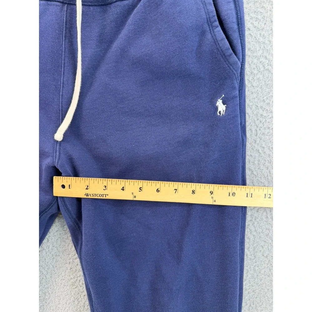 Polo Ralph Lauren Mens 33x29 Blue Fleece Sweatpants Joggers Large Pony Logo READ